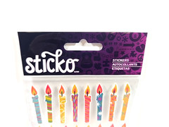 New EK Success Birthday Candle Stickers 32 Count Colorful Crafting Sticko