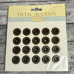 Lot of 8 K&Company & Others ~Metal Accents (Snaps, Hearts, Frames, Tags, Etc.)