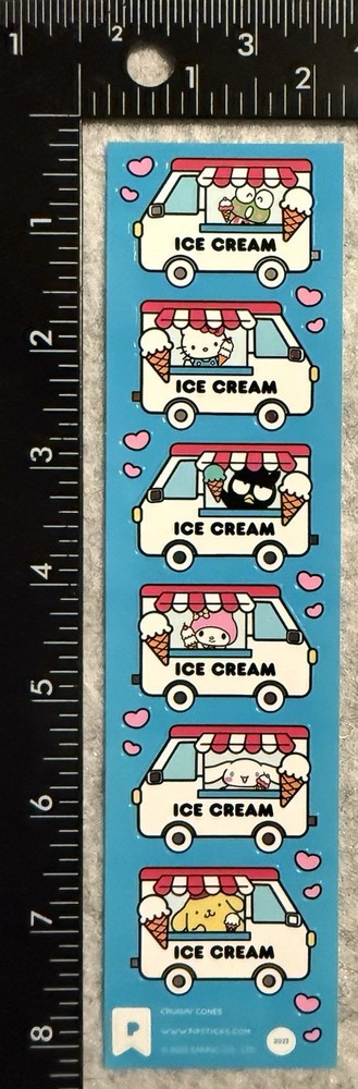 Pipsticks Sanrio Kuromi My Melody Ice Cream Truck Stickers Pipstickers
