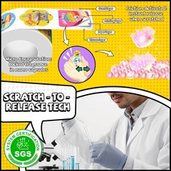 Smelly Roll Stickers for Kids, 4 Rolls, 1200 Pcs, Scratch & Sniff