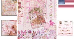 All-in-One Flower Theme Scrapbook Kit – 100 Decorative Pieces for Crafting