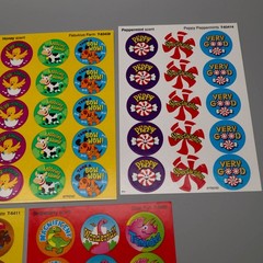 Vtg Trend Enterprises Scratch ‘N Sniff Lot of 3 Full Sheets 45 Stickers
