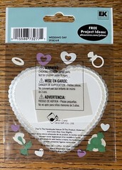 RARE Jolees Wedding Day Title Hearts Ring Flowers Ceremony 3D Scrapbook Stickers