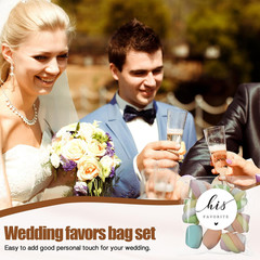 120 Sets of Wedding Favor Stickers with Cookie Bags for Bridal Showers
