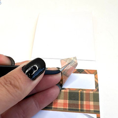 Fall Halloween Black Orange Plaid Washi Paper Sticker Strips Scrapbook Journals