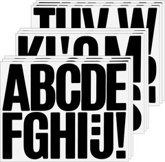 108 PCS Black Letter Stickers, 3 Inch Stick on Letters, Self Adhesive Alphabet S
