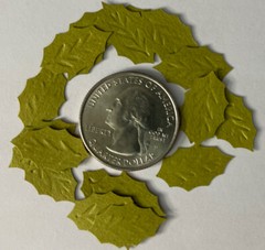 GREEN MID HOLLY LEAF Die-cut Embellishment(20pc)Jolees •Garden•Berry•Christmas