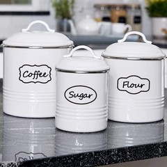 Kitchen Pantry Food Containers Clear Labels with Black Border 138 Waterproof