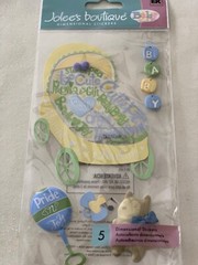 EK Success Jolee’s Boutique 3D STICKERS CRADLE BABY CRIB BALLOON BEAR PACIFIER
