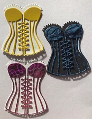 CORSET/BUSTIER Die-Cuts(6pc)2-1/4″x 2-3/4″Lingerie•Wedding•Stripper •Dancer•Bras