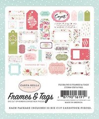 Flora No 3 – Frames and Tags Ephemera Die Cut Set