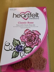 Heartfelt Creations Cling Stamps Classic Rose Flower Floral New Sealed HCPC-3752