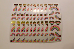 Mrs. Grossman’s Stickers Lot of 10 Strips ~Rainbows Hearts Shooting Star~