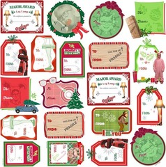 A CHRISTMAS STORY HOLIDAY LABELS DIE CUT VINYL 50 CT STICKER PACK