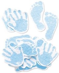 Baby Hand & Footprints, Blue, scrapbook embellishment Jolee’s by You JJGA029