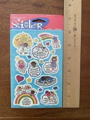 Vtg American Greetings Forget Me Not Sticker Zone Angel Friendship New 4 Sheets