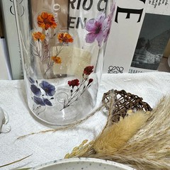 50PCS Transparent Flower Stickers, Cute Vintage Floral Sticker for