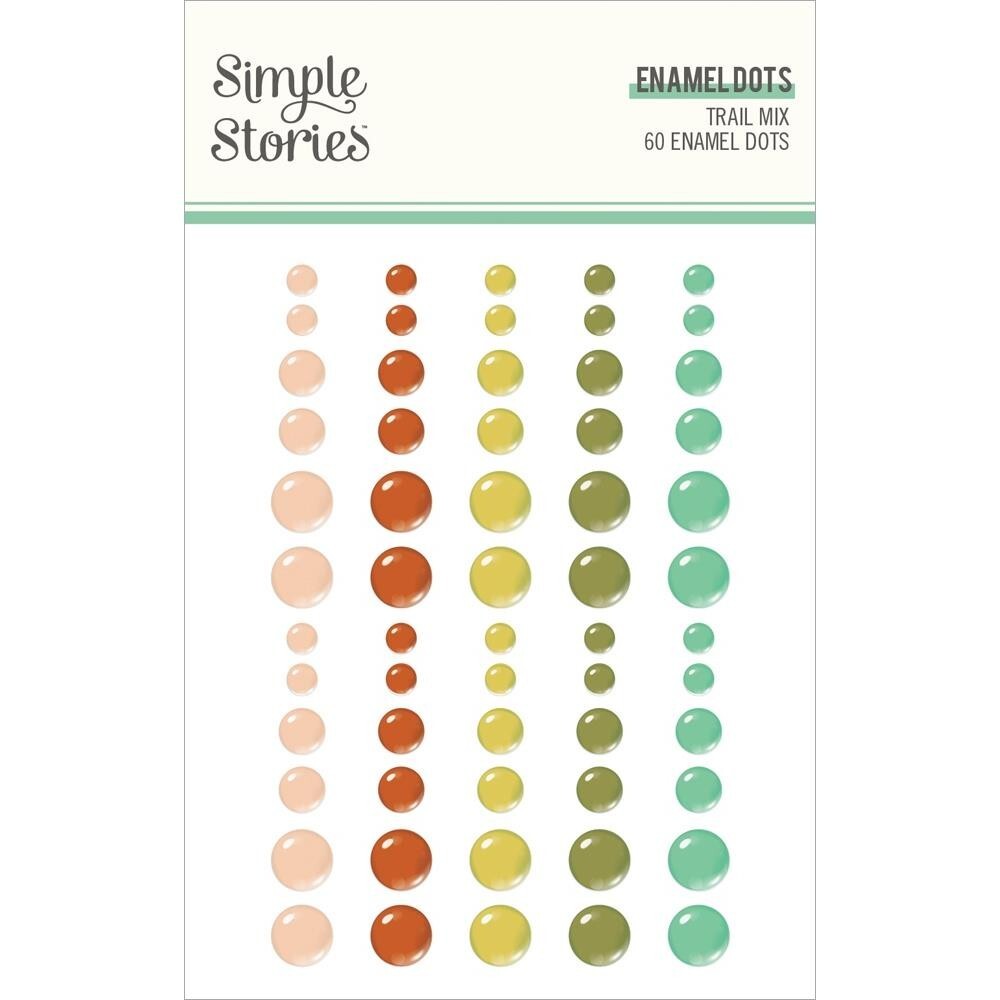 Crafts Enamel Dots SS Sticky Back Trail Mix Neutrals Gold Green Rust