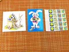VINTAGE VERY RARE EASTER STICKER LOT PETER COTTONTAIL BUNNY DUCK MIX OF BRANDS