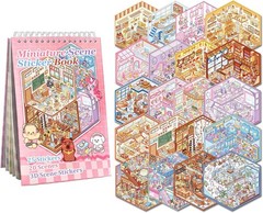20 Sets Eco-Friendly 3D Kawaii Scene Stickers for Creative Fun & Stress Relief