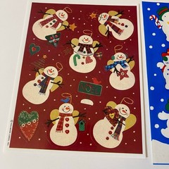 Vintage Christmas Stickers Set Hallmark Gibson AGC