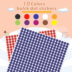 4500 Pcs Small Colored Dot Stickers 1/4 inch – Round inch, 0.25 Inch