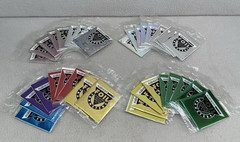 All Night Media Foil Transfer Sheets Lot 36 2.5×18″ Red Blue Silver NEW