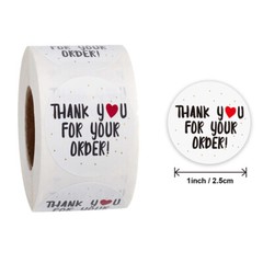 500*Thank You Stickers Handmade with love Round Seals Scrapbooking Gift Stickers