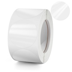Clear Round Label 1.5 Inch Circle Sticker Self-Adhesive Transparent Dot Wafer…