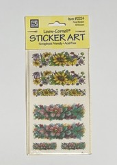 Lot of 3 Packs Loew-Cornell Sticker Art Floral Birds 2214 2224 2221 Vintage NIP