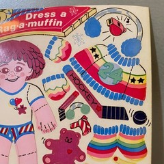 Vintage Sandylion Stickers Dress A Rag-A-Muffin Activity Sheet