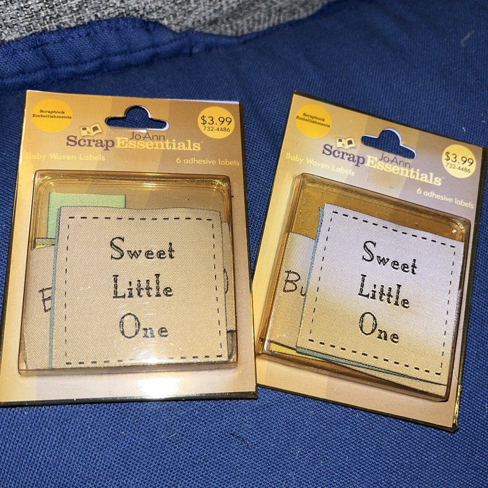 JoAnn Scrap Essentials Baby Woven Adhesive Labels NIP