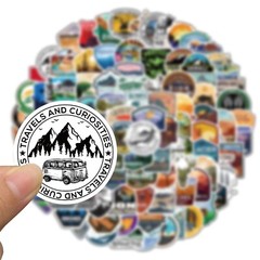 100pcs National Park Stickers, Outdoor Camping Traveling,006