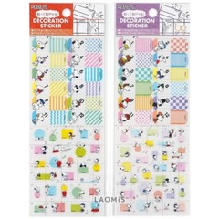 Peanuts Repositionable Planner Index Tab Write On Stickers/Snoopy/Set of 2