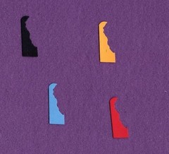 DELAWARE qk USA state die cuts scrapbook cards
