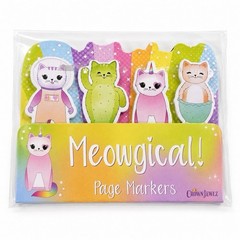 Meowgical Cat Page Markers Sticky Notes Kawaii Bookmark Stationery Set