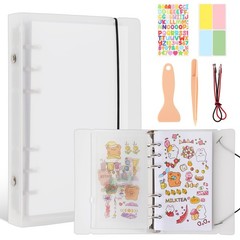 Reusable Sticker Book 100 Sheets Sticker Collecting Album with Tweezer & Spat…