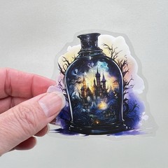 Castle Bottle Stickers Fantasy Junk Journal Collage Scrapbooking