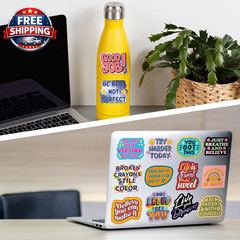 300PCS Motivational Stickers, Waterproof Inspirational Vinyl Stickers, Positive