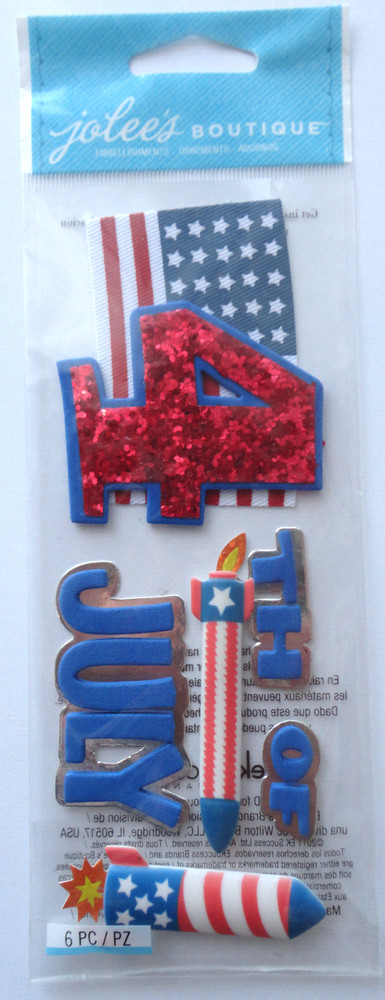 Jolee’s Boutique July 4th Scrapbook Sticker Sheet