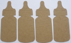 {5} *MiNi BABY BOTTLE* Infant Bare Unfinished Chipboard Die Cuts – 1 1/4″ x 2″