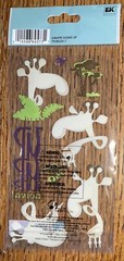 RARE Jolees Giraffe Going Up Up Zoo Safari Jungle Trees 3D Scrapbook Stickers