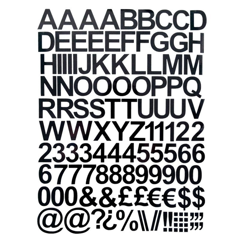1″, 2″, 3″ SELF ADHESIVE VINYL LETTERS & NUMBERS UPPER STICKERS CAR STICKER