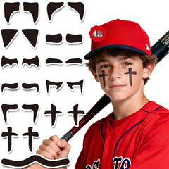 48 Pairs Eye Black Stickers, Sports Face Eyeblack Sticker for Baseball Football