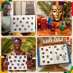 Multi-Use 1000 Pcs Black History Celebration Stickers – Long-Lasting & Stylish