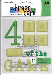 EK SUCCESS Phrase Cafe Epoxy Sticker Embellishments Love of the Game Sports