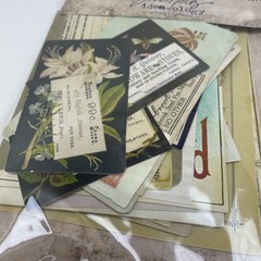 Tim Holtz Idea-ology Layers Remnants 33pc & Ephemera Keepsakes 95pc, Lot of 2