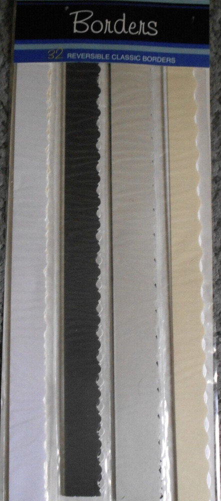 Black Tan Gray White Cream Classic Wedding Formal Westrim 12″ Reversible Borders