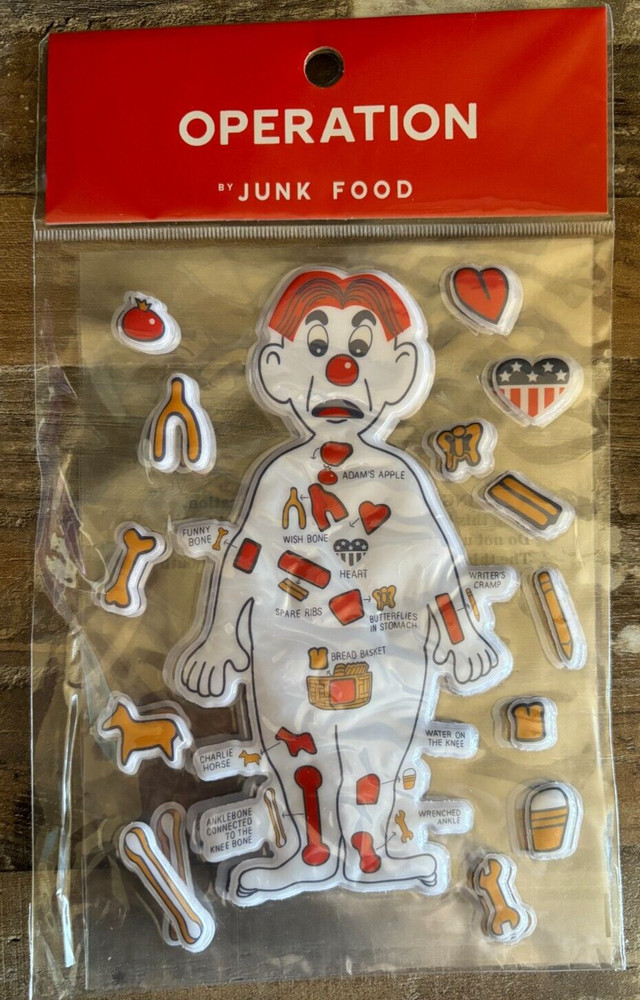 Junk Food Operation Puffy Style Stickers 3 sheet Pack Scrapbook Binder