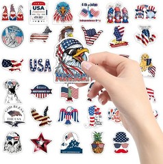 Patriotic Sticker Bulk Lot 100 Assorted 4th of July American Flag Vinyl Decals